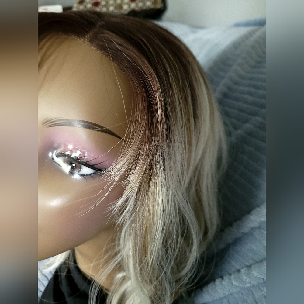 Chelsey Smith Crowns Wig! True Platinum Mixed W Medium Brown - Picture 11 of 14